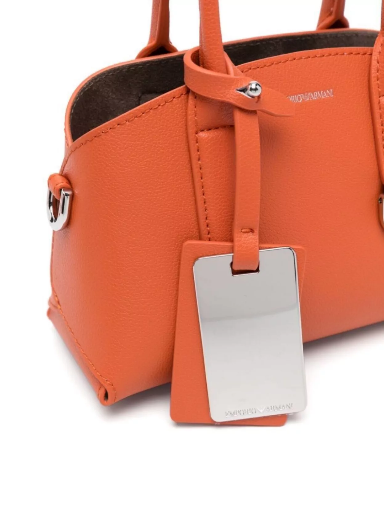 Emporio Armani Small Tote Bag In Recycled Leather