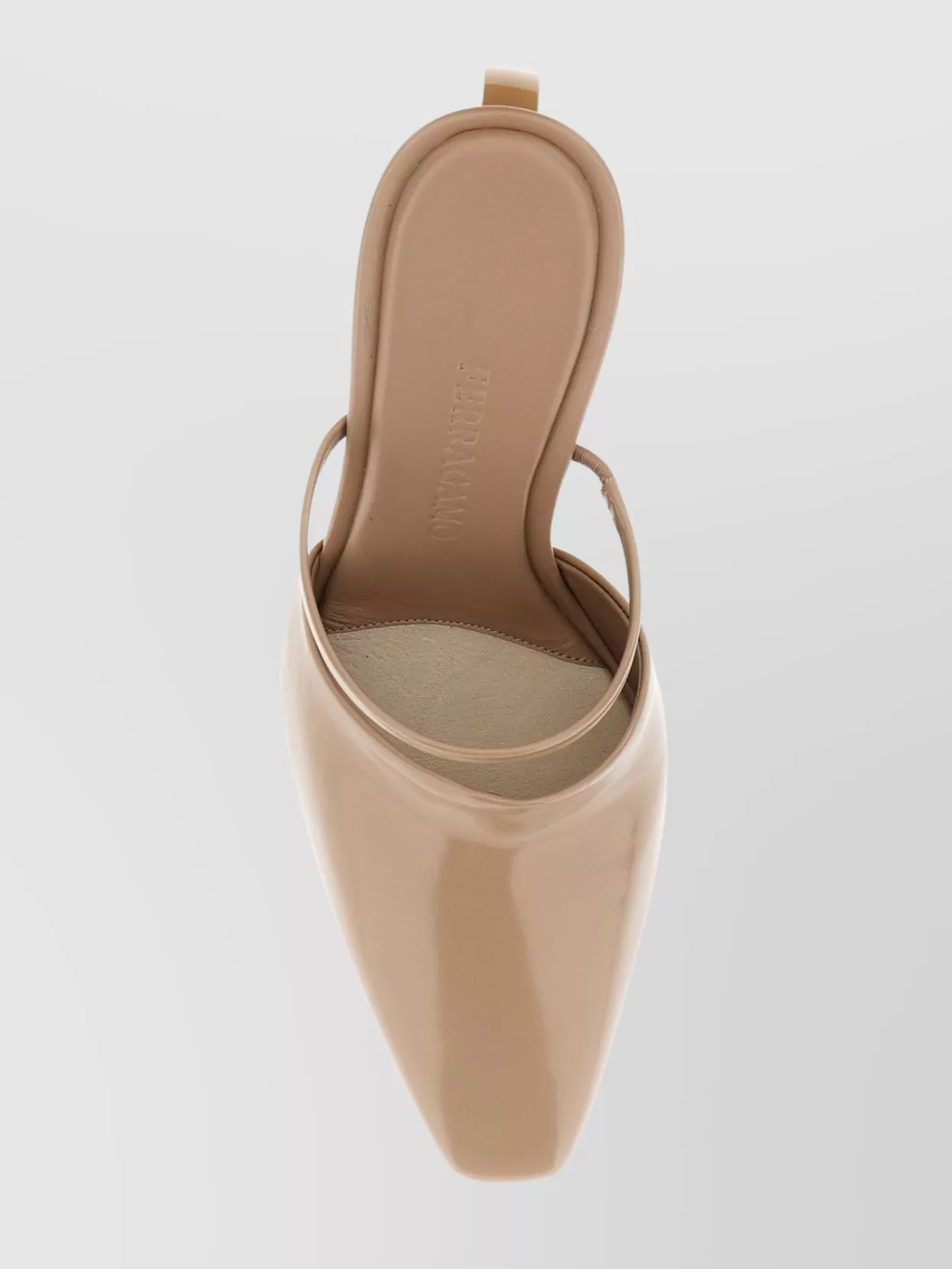 Ferragamo Leather Elina Mules Peculiar Heel