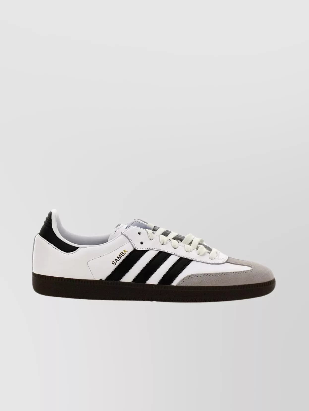 Adidas Originals Leather Sneakers With Iconic Side Bands In Brown