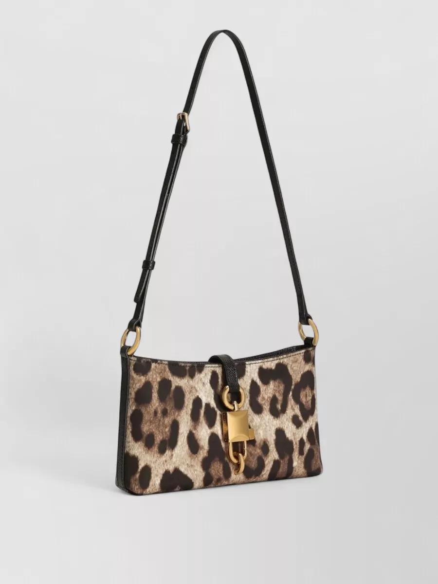 Dolce&Gabbana Leopard Pattern Shoulder Bag Gold Hardware