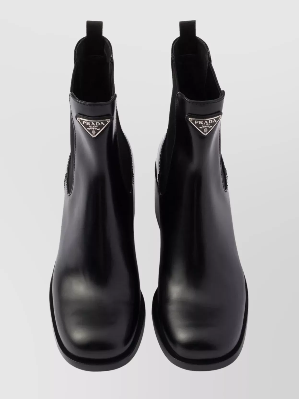Prada Brushed Leather Ankle Boots