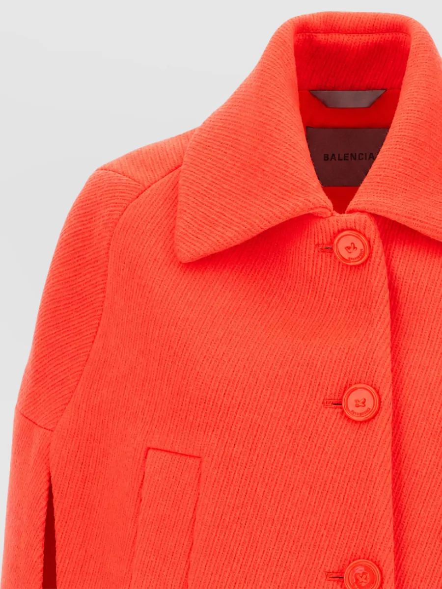 Balenciaga Wool Single-Breasted Cape Coat