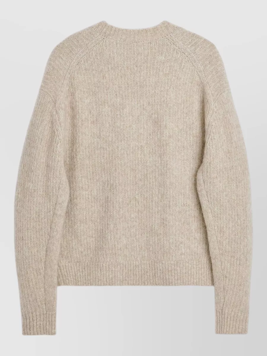 Sunflower Yak Alpaca Ribbed Crewneck Sweater