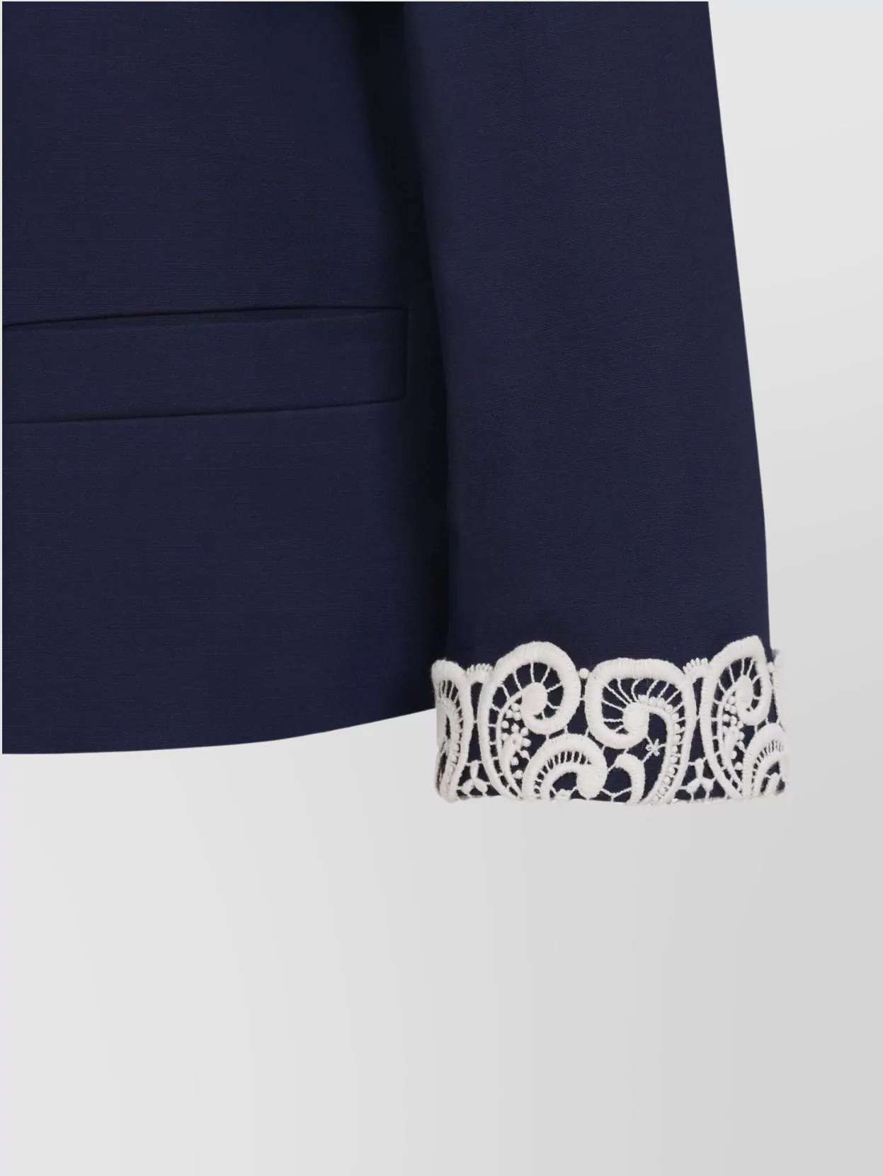 Valentino Wool And Silk Crystal Button Jacket