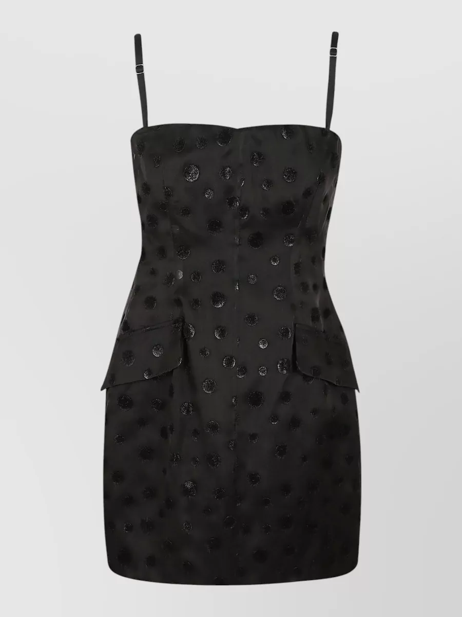 S Max Mara Silk printed straight neckline sleeveless mini dress