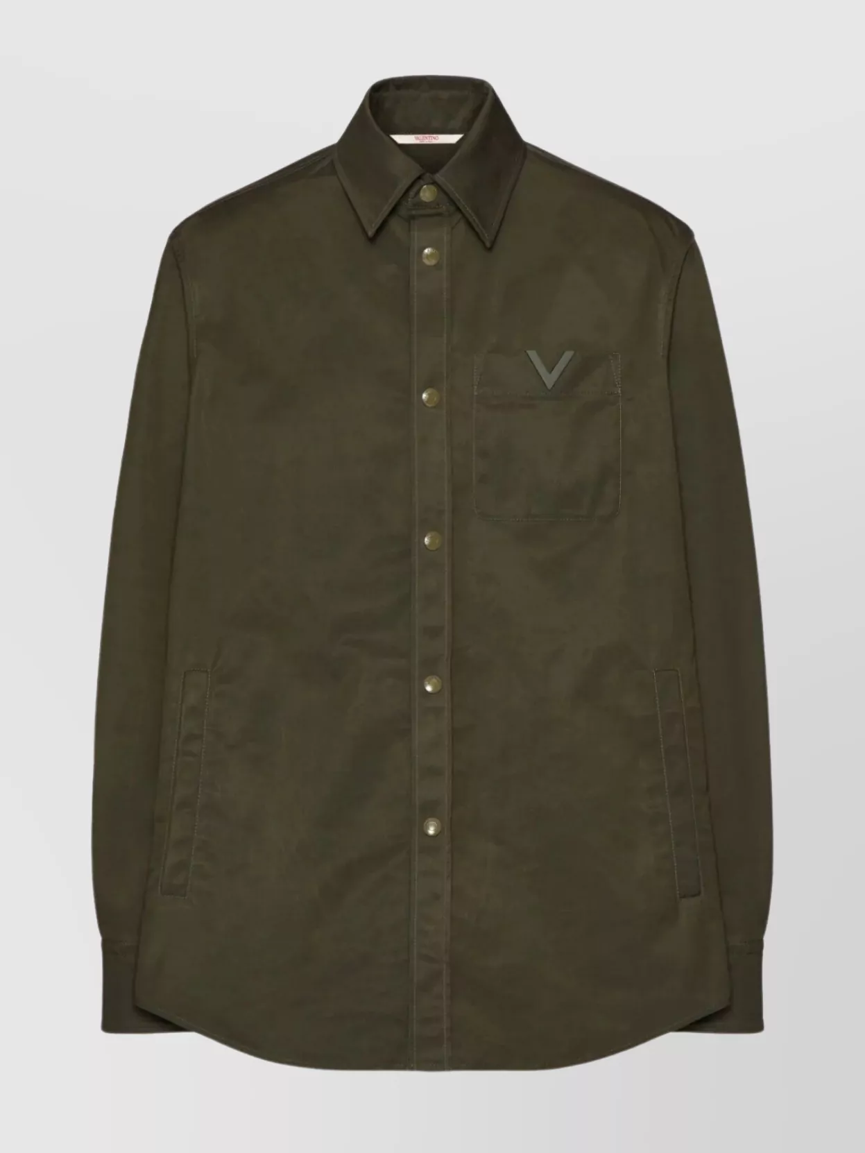 Shop Valentino V Detail Shirt Jacket