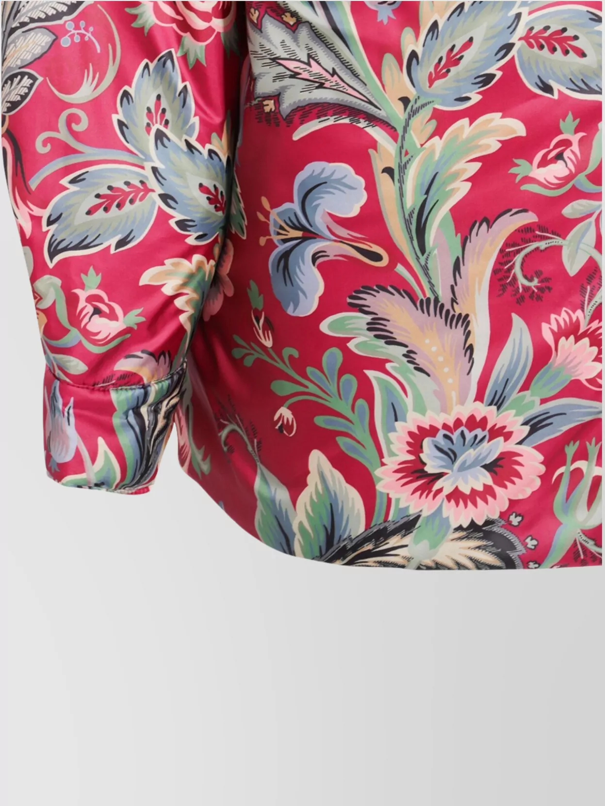 Etro Collared Neck Floral Pattern Long Sleeves