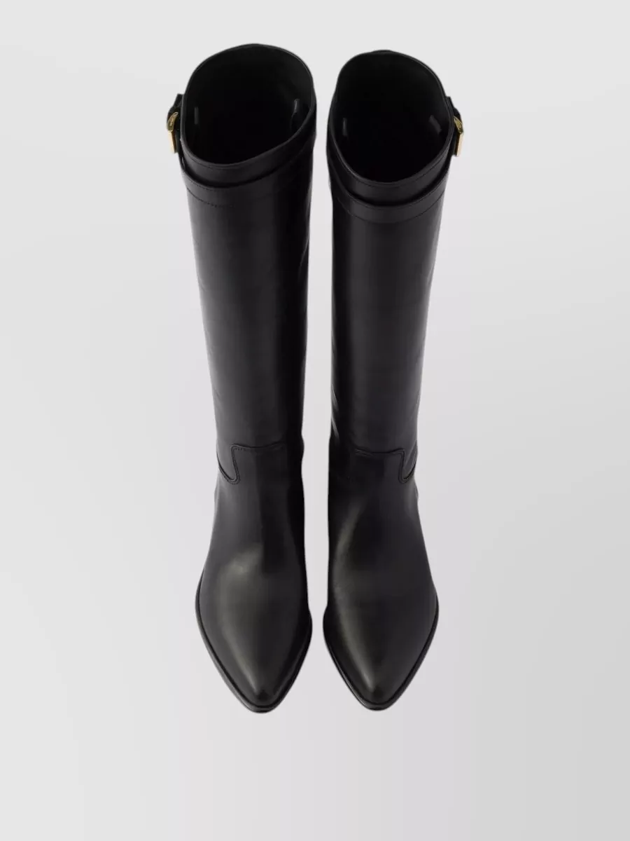 Prada Leather Knee-High Boots