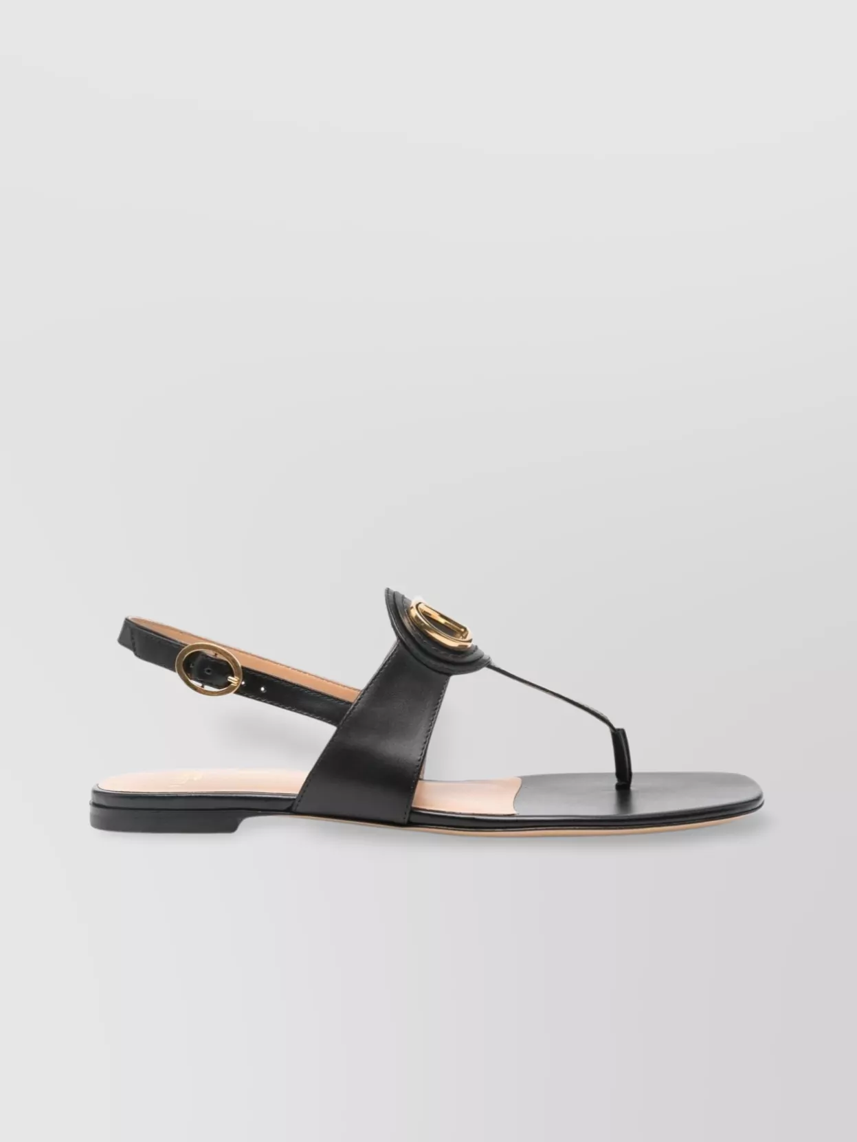 Valentino Vlogo Signature Leather Thong Sandals