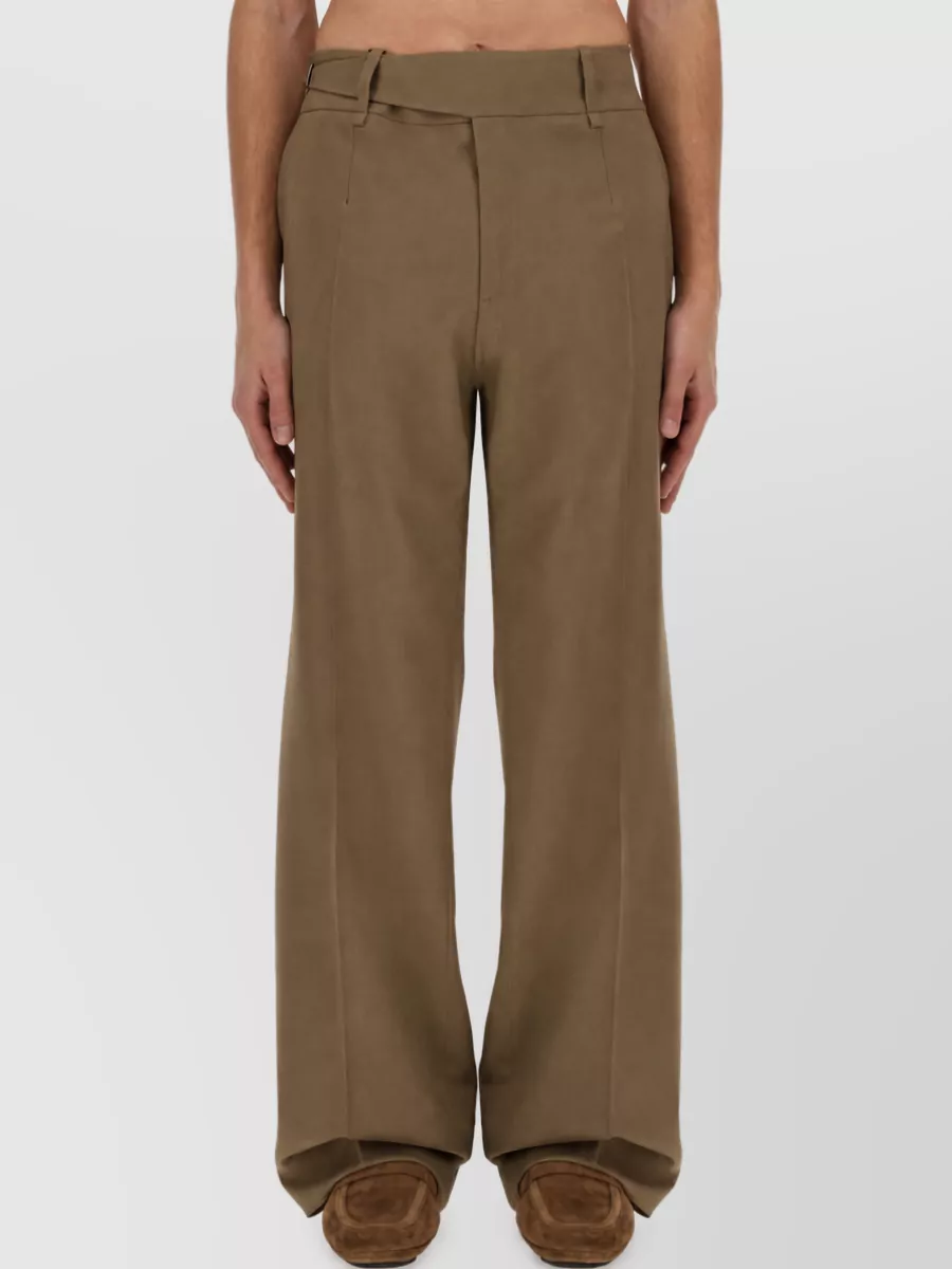 Dolce&Gabbana Virgin Wool Wide-Leg Tailored Trousers