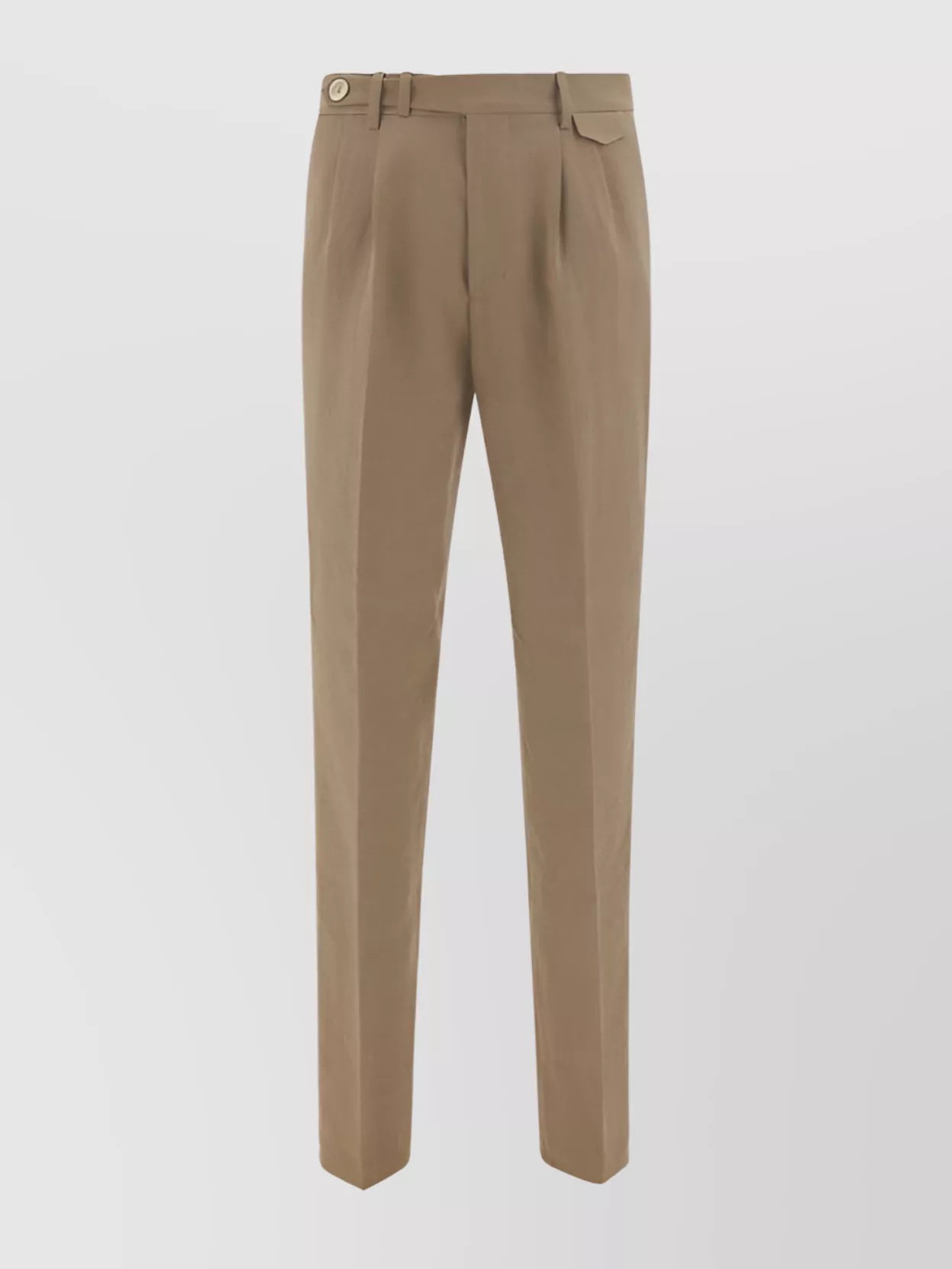 Brunello Cucinelli Linen Trousers Monochrome Pattern In Brown