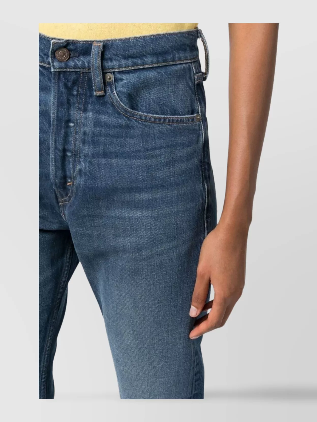 Ralph Lauren High-Waisted Cropped Leg Denim Trousers
