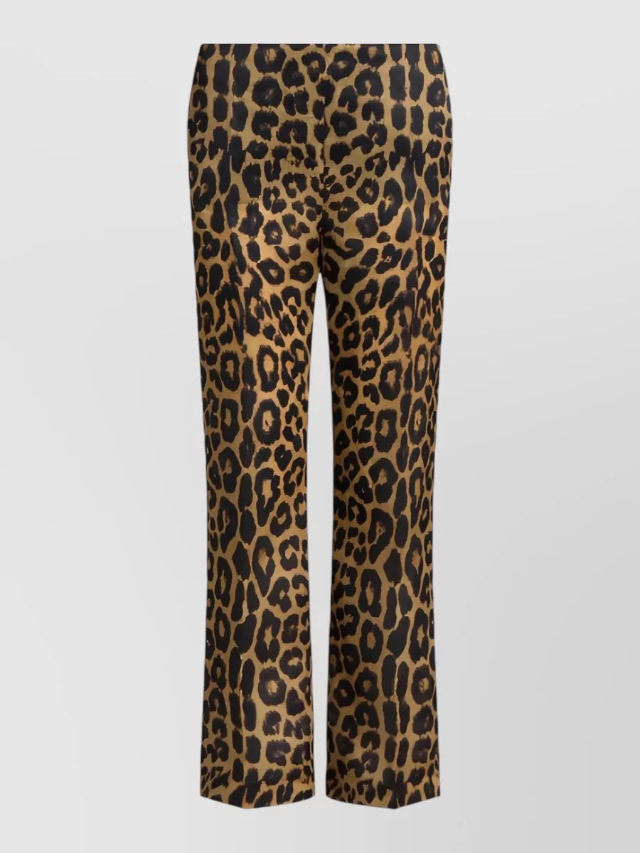 Alberta Ferretti Silk Flared Trousers