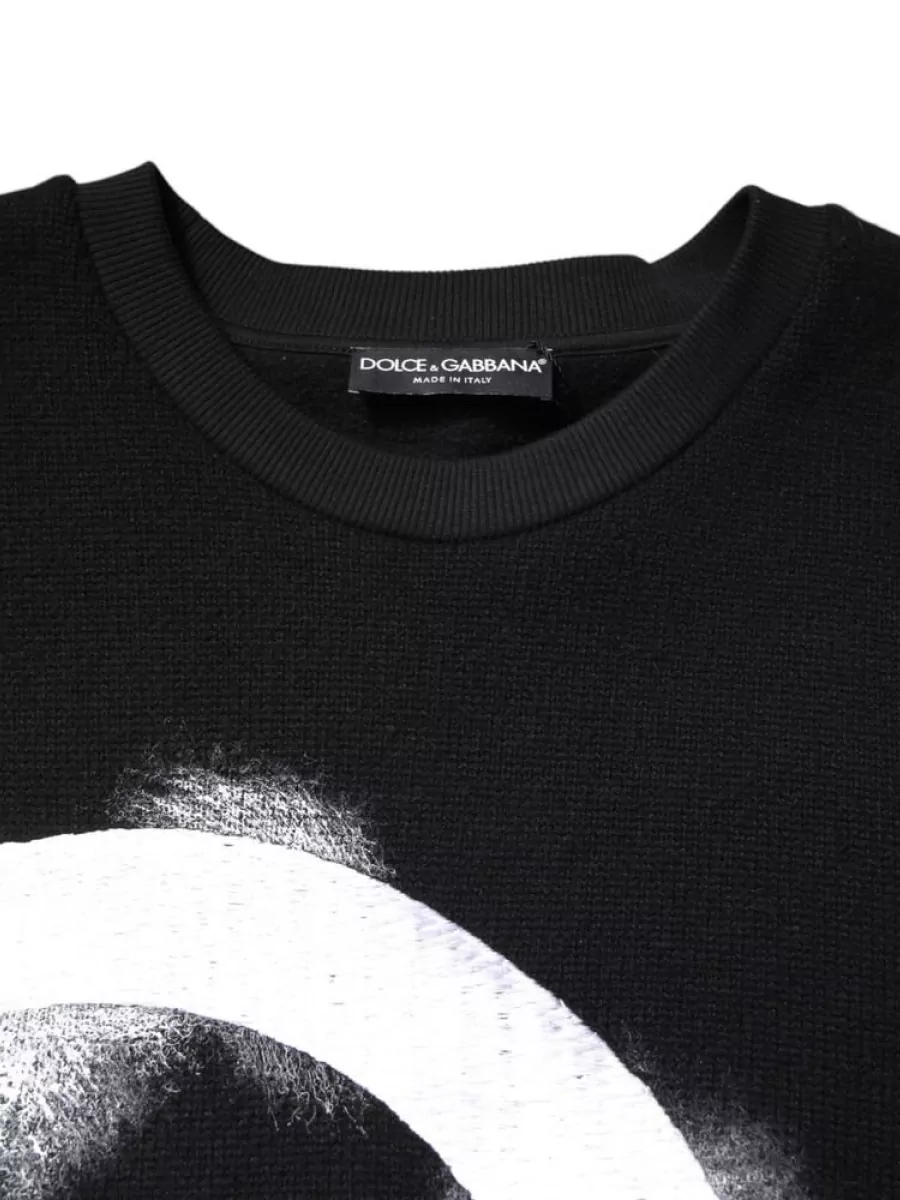 Dolce&Gabbana Cotton Logo Print Pullover Sweater