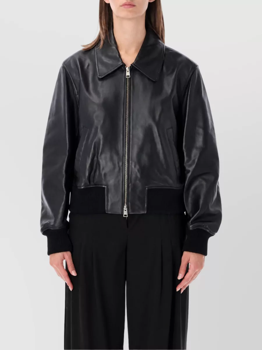 Ami Paris lamb leather zipped jacket