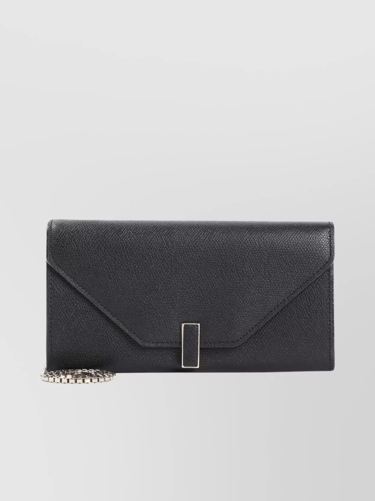 Valextra Grained Calf Leather Chain Wallet