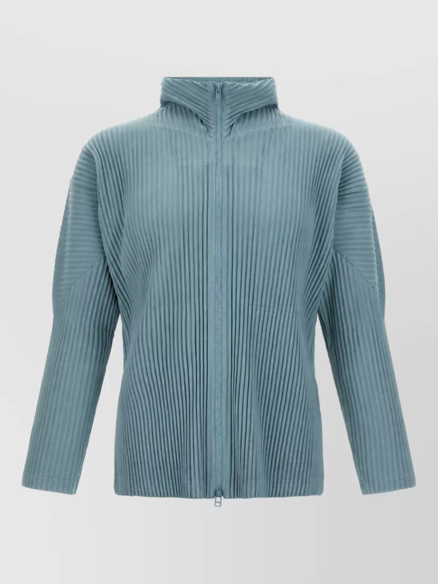 Homme Plisse Issey Miyake Pleated high neck zip jacket