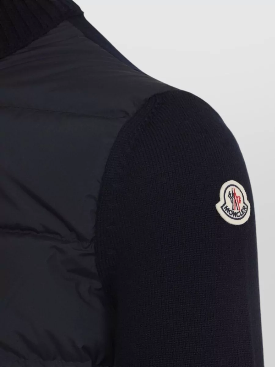 Moncler Wool Quilted Padded Zip Cardigan