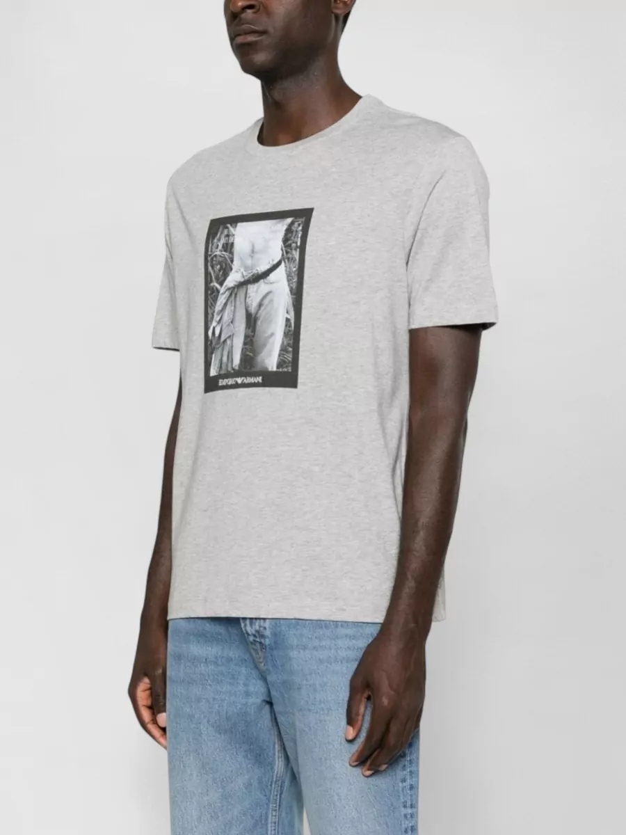 Emporio Armani Printed Cotton Crew-Neck T-Shirt