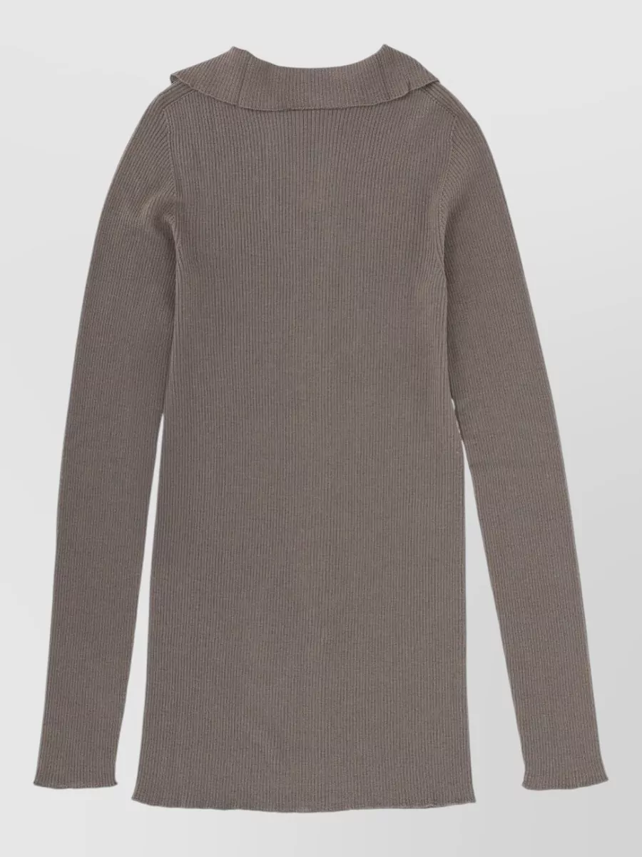 Rick Owens Slim Knit Tabard High Neck Sweater