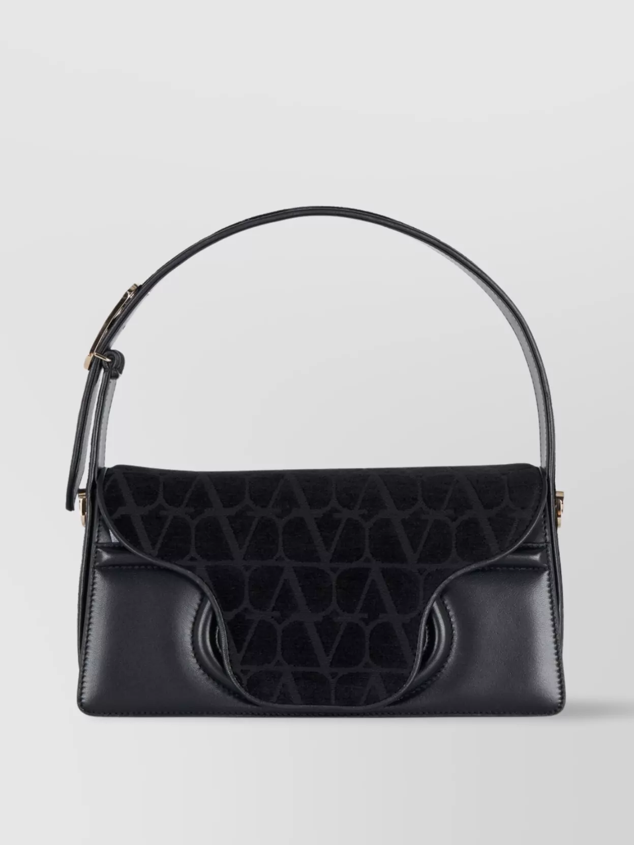Shop Valentino Shoulder Bags With Adjustable Strap And Gold-tone Hardware In Black