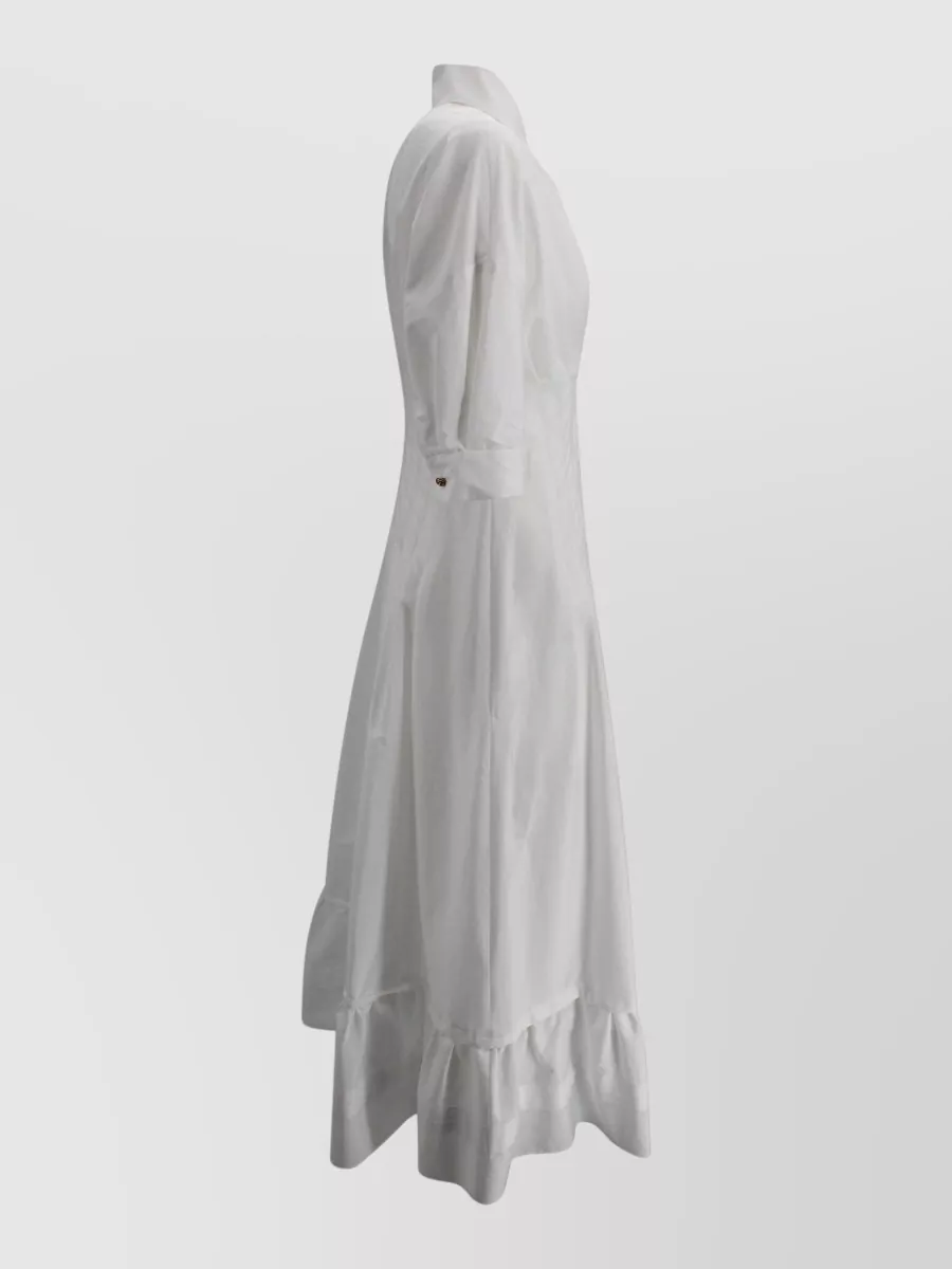 S Max Mara Cotton Poplin Fit-And-Flare Midi Dress