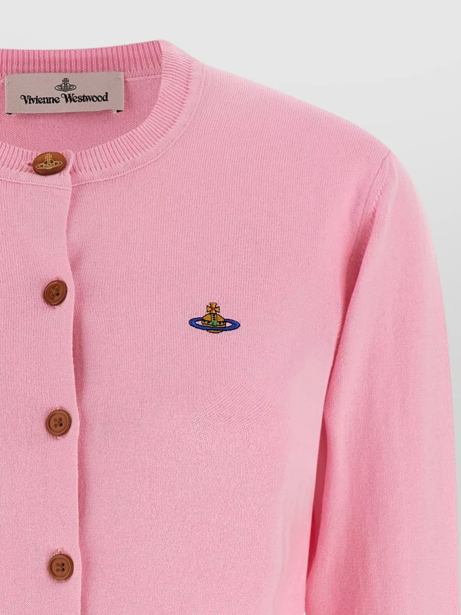 Vivienne Westwood Bea Knit Cardigan Ribbed Hem Cuffs