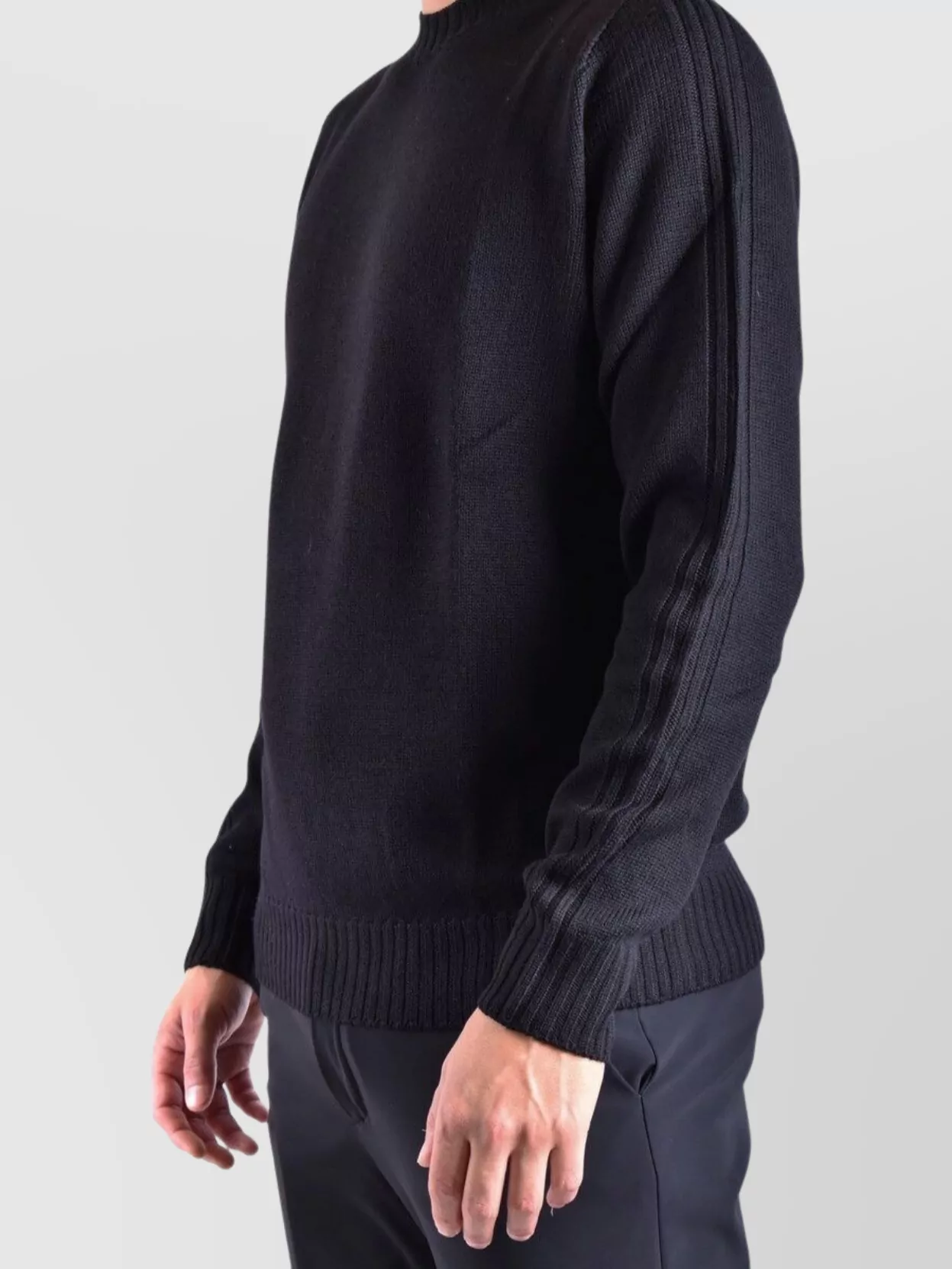 Dondup Crew Neck Knitwear Sweaters In Black