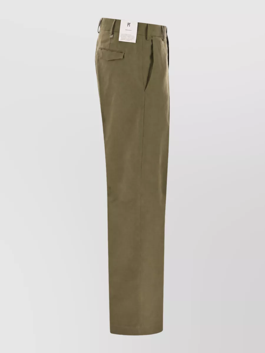 Pt Torino Cotton Linen Straight-Leg Chinos