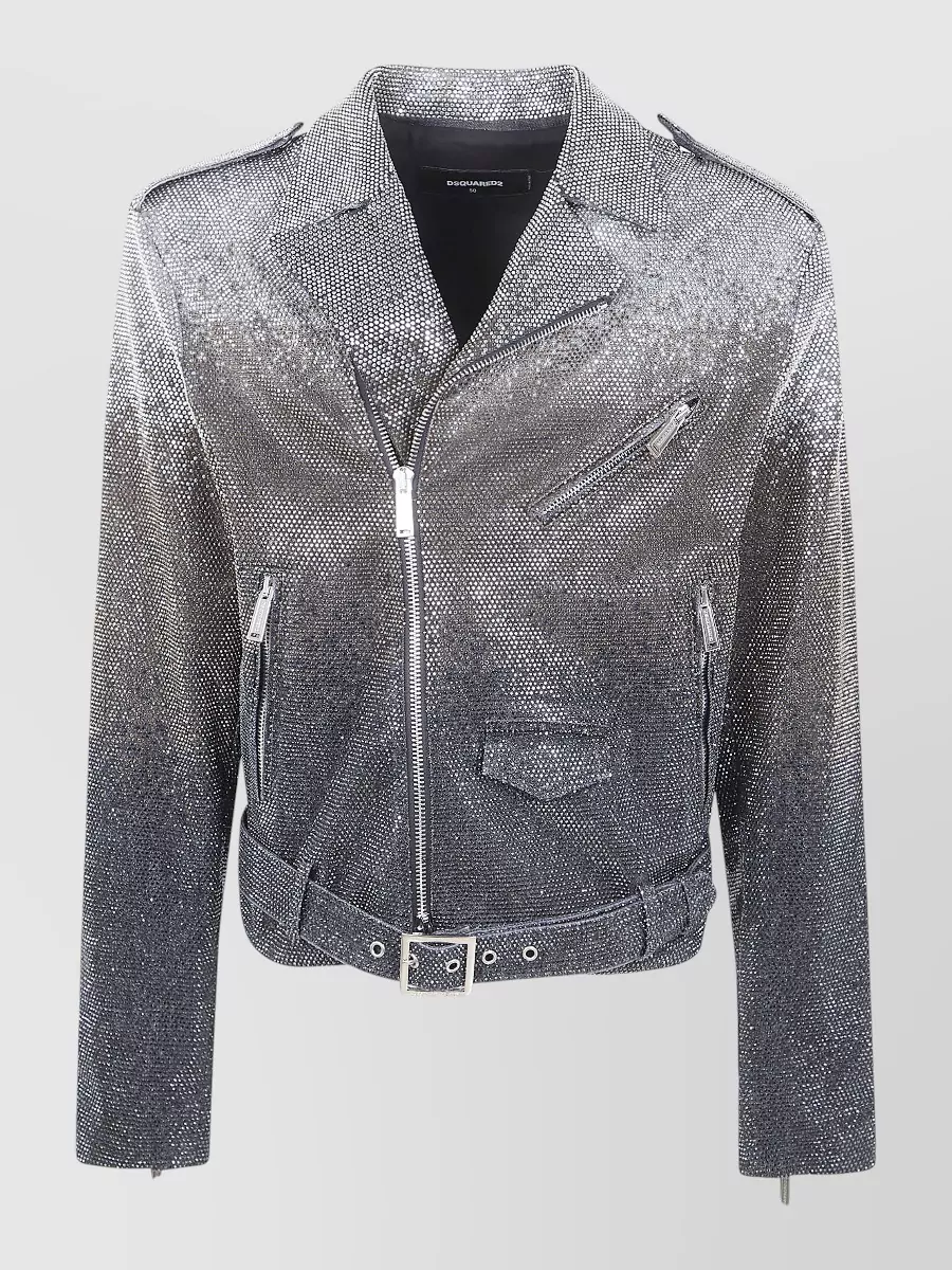 Dsquared2 Shadow Mini Jacket Belt Sequin Lapels