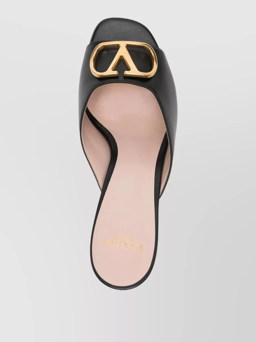 Valentino Leather Slide Mules