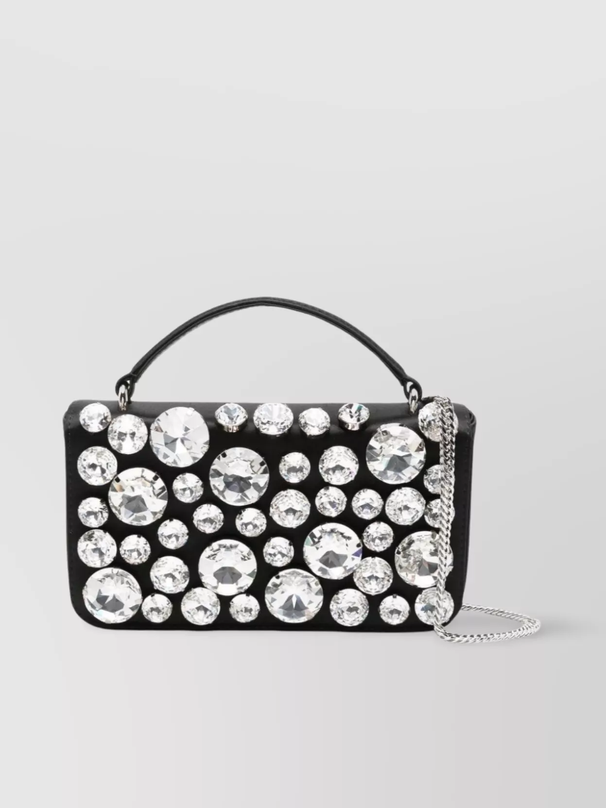 Moschino Crystal-embellished Mini Bag In Black Multi