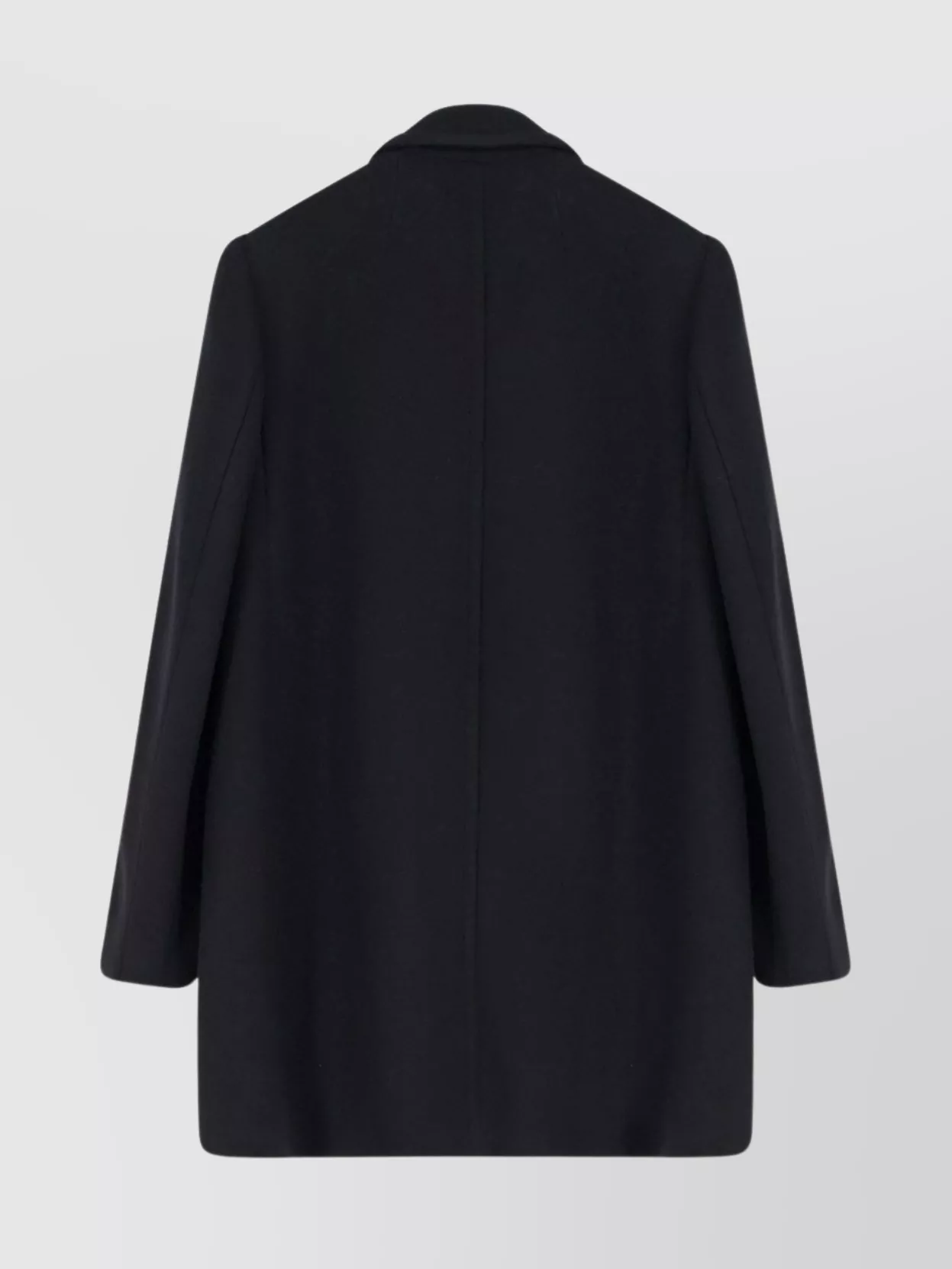 Dries Van Noten Wool Blend Coat With Collared Neck And Pockets In Black
