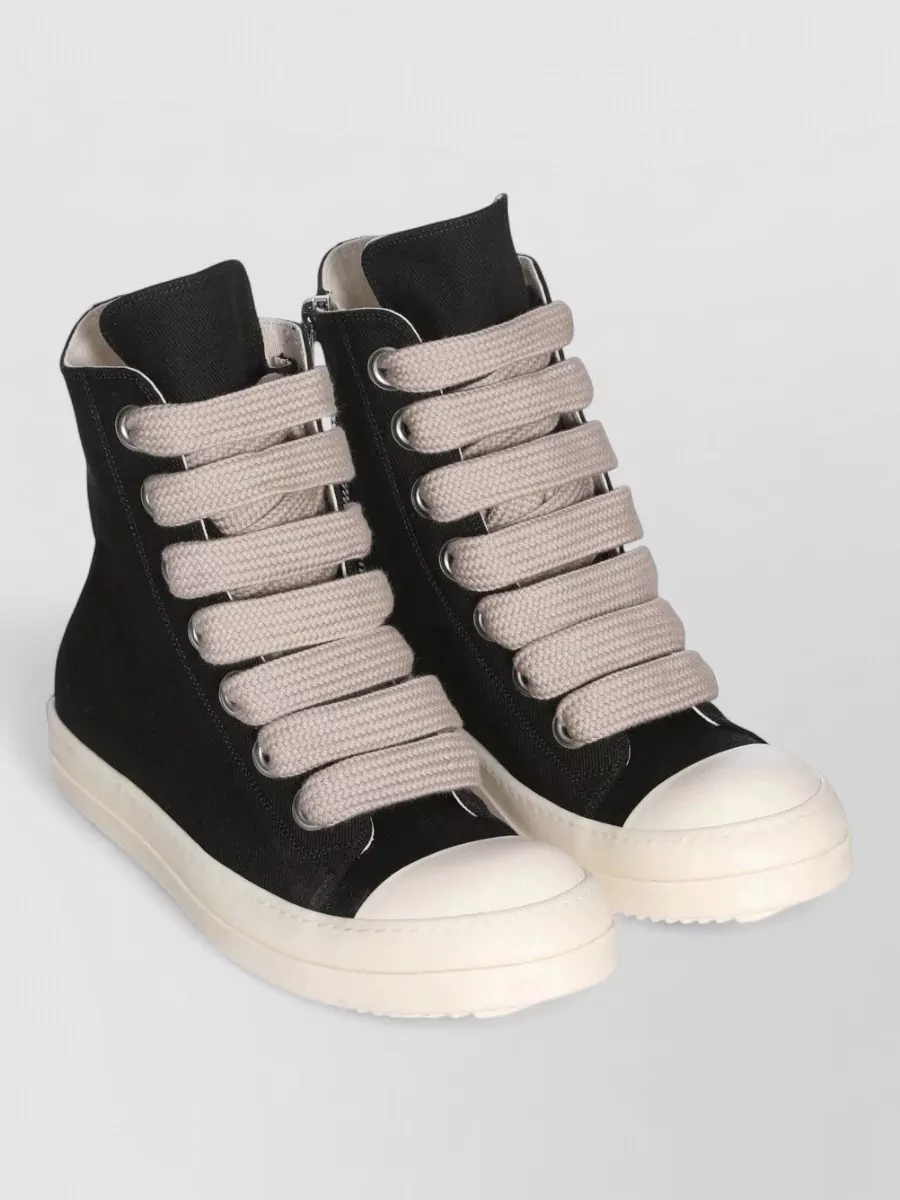 Rick Owens Drkshdw cotton high-top lace-up sneakers