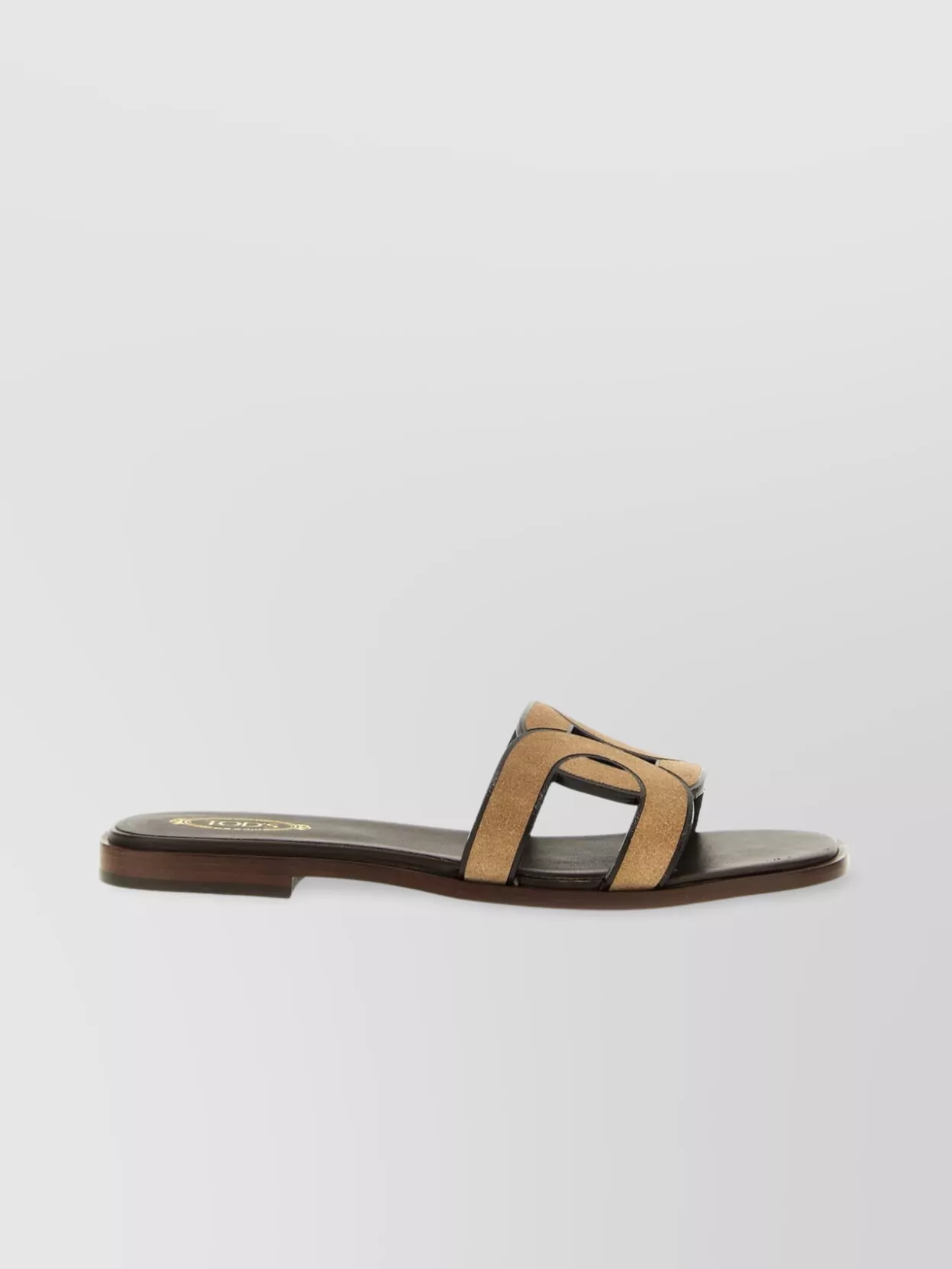 Tod's Double Strap Flat Sandals With Open Toe
