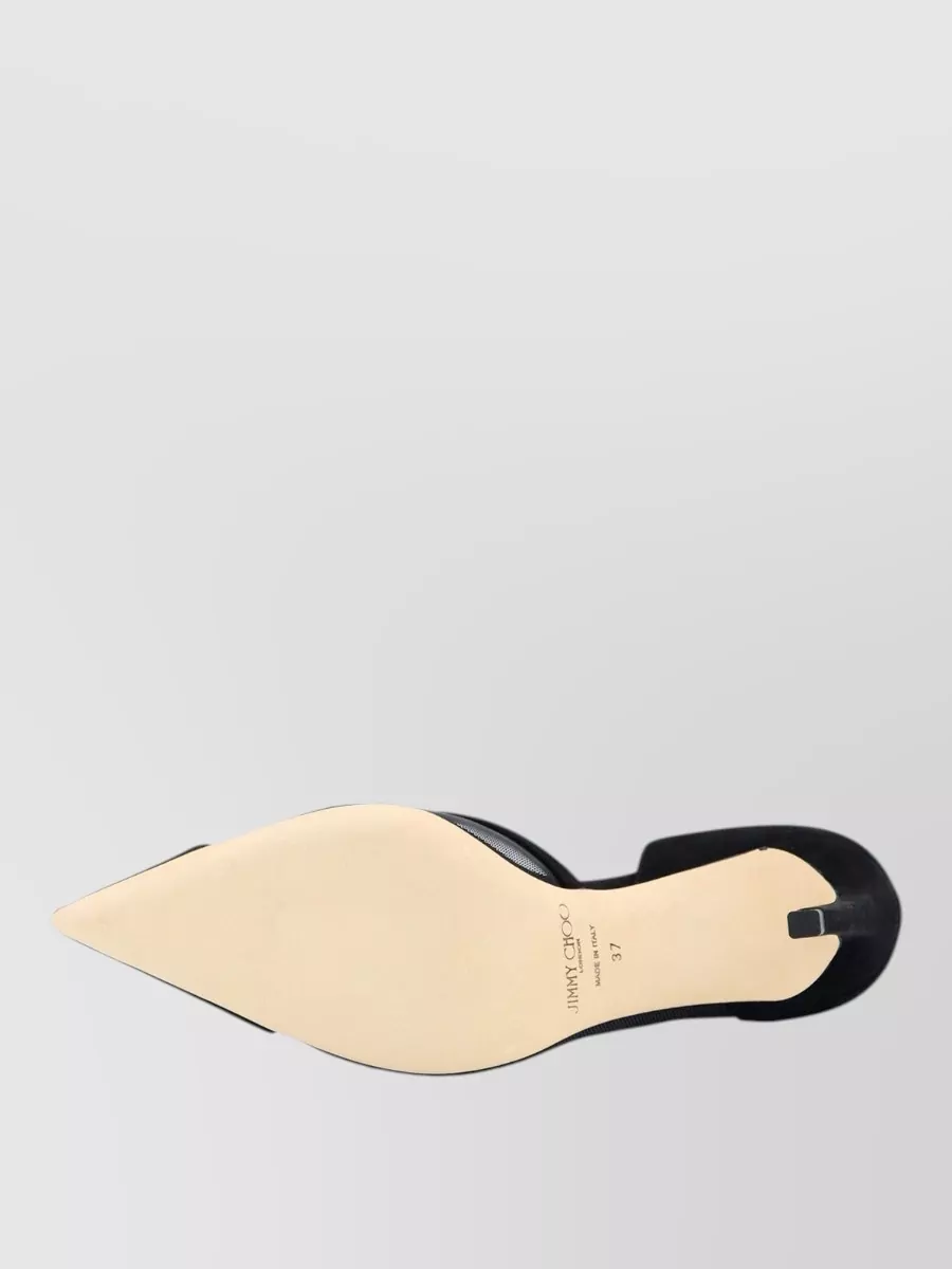 Jimmy Choo Suede Leather Pointed-Toe Pumps