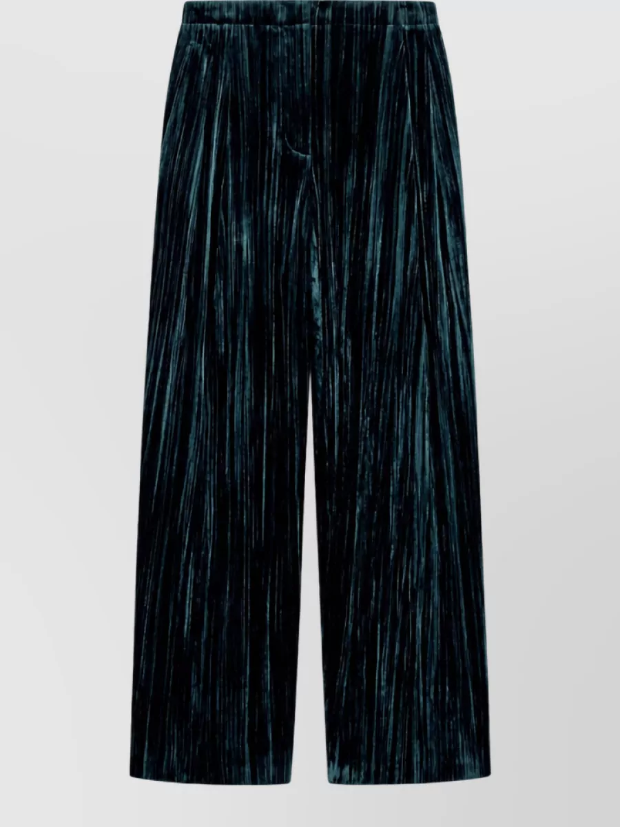 Emporio Armani velvet wide-leg trousers