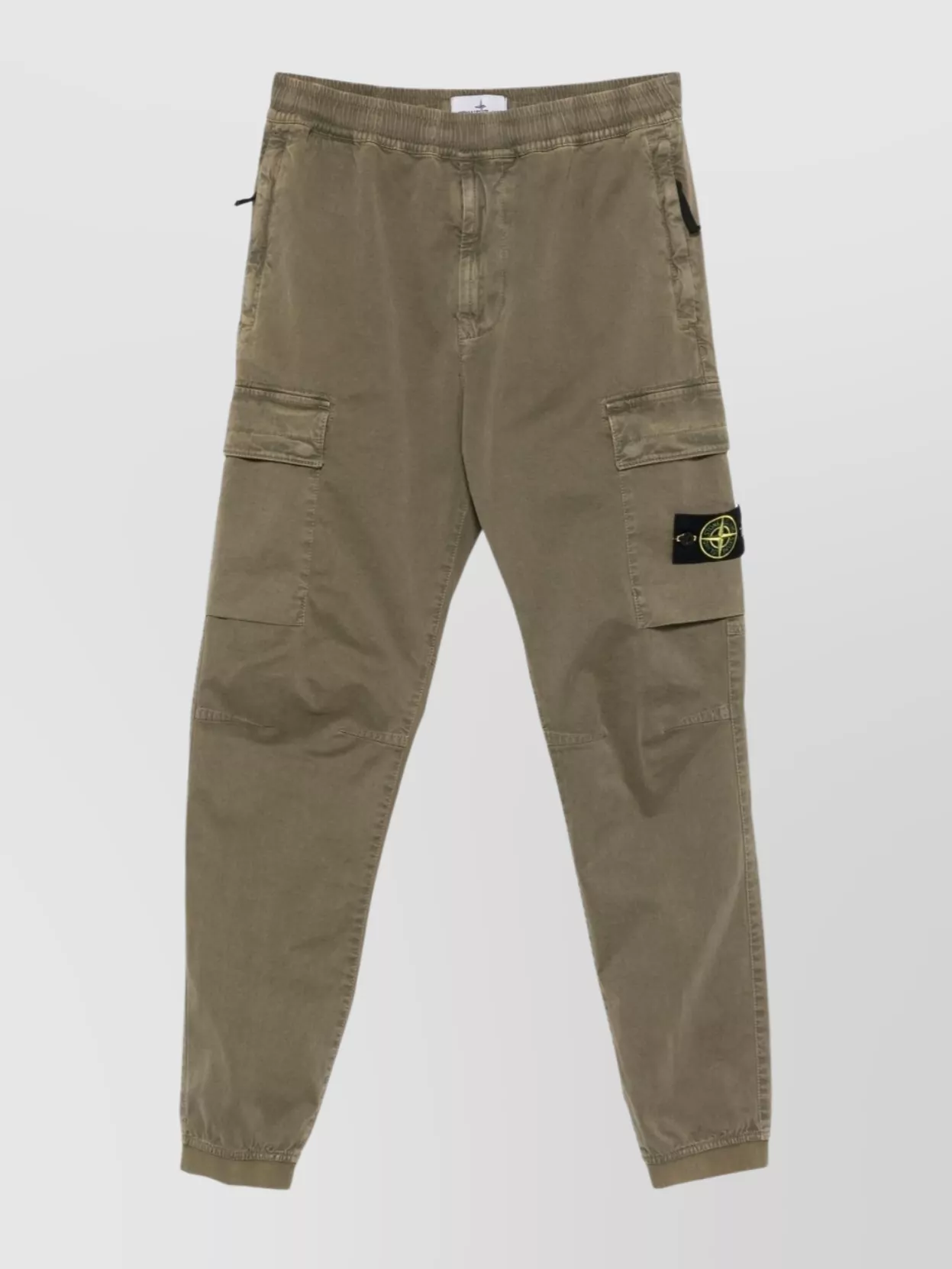 Stone Island Cargo Pocket Elasticated Trousers In Green