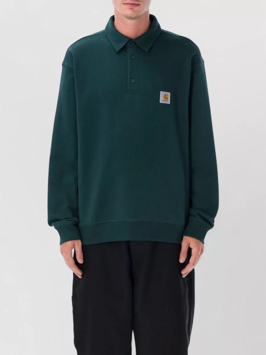 Carhartt Wip Ribbed Long-Sleeve Polo Sweatshirt