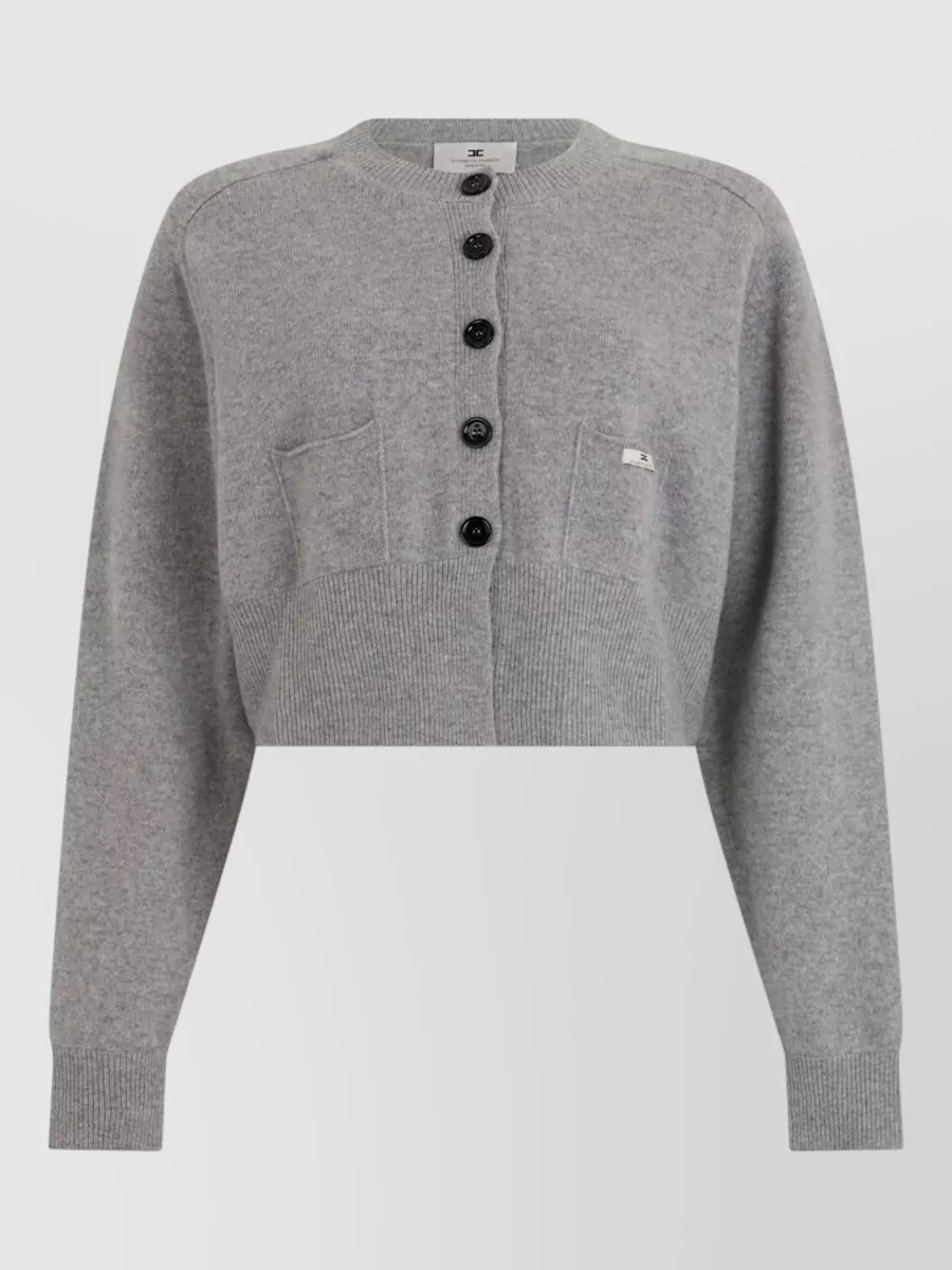 Elisabetta Franchi cashmere cropped long-sleeve cardigan