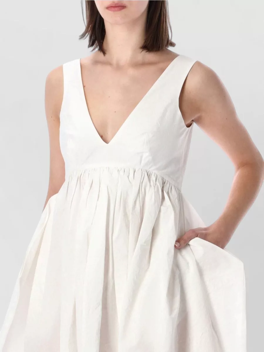 Róhe Textured Sleeveless V-Neck Maxi Dress