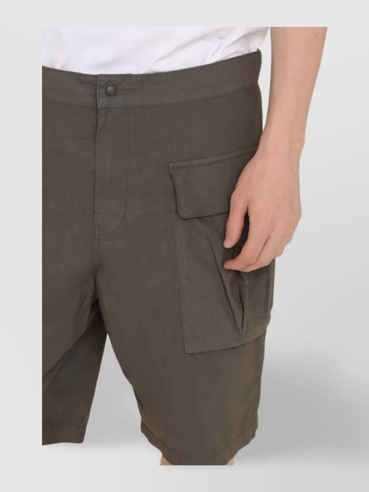 Aspesi Cotton Cargo Knee Length Bermuda Shorts