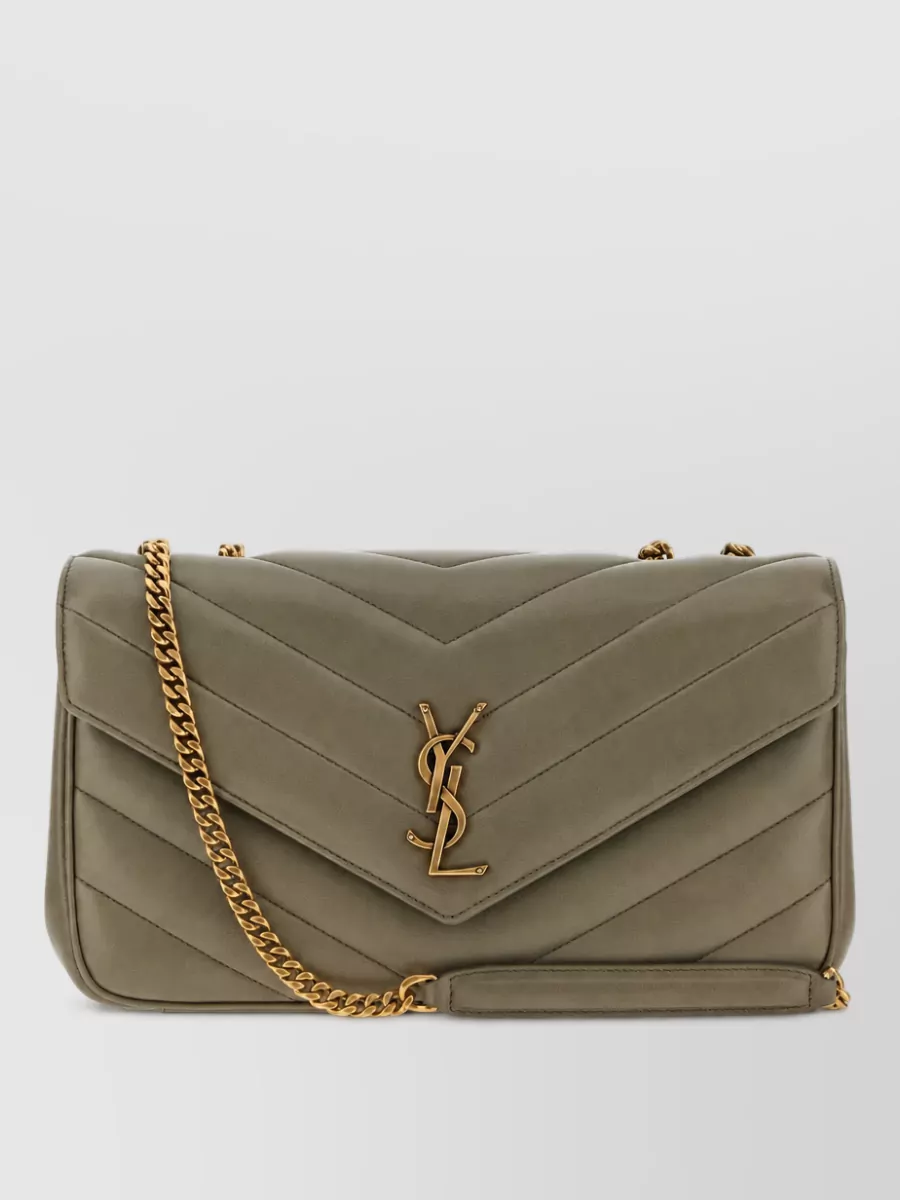 Saint Laurent Loulou Medium Leather Clutch Bag