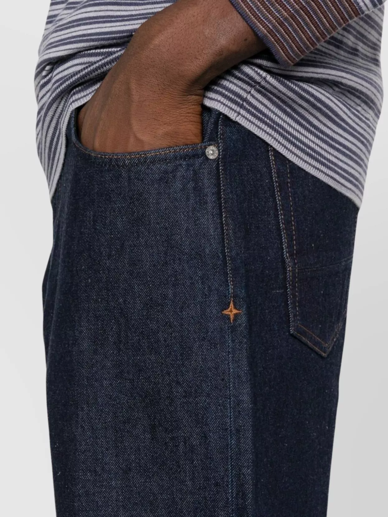 Stone Island Wide-Leg Trousers With Belt Loops And Five Pockets