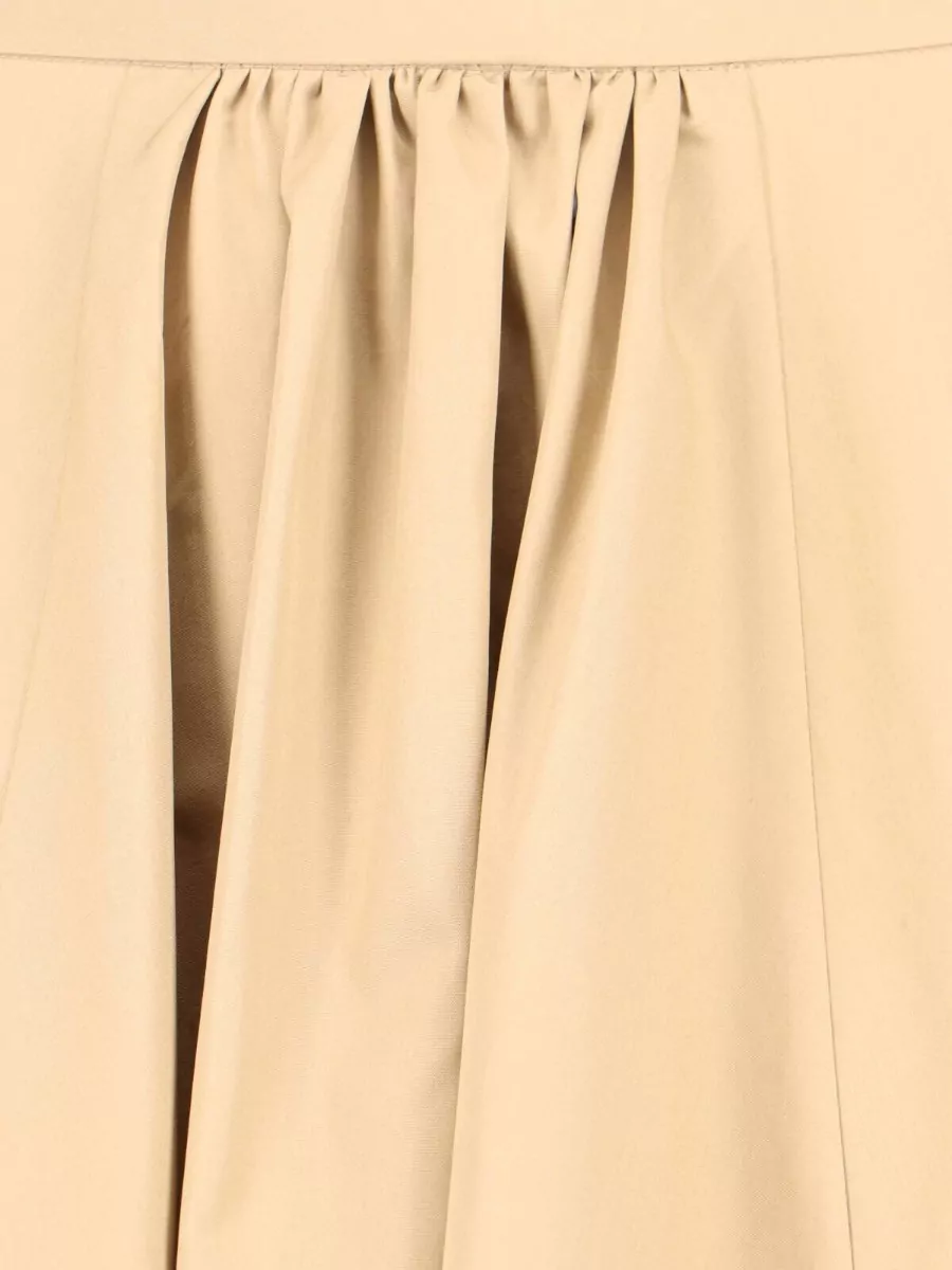 Aspesi Cotton Pleated Midi Skirt