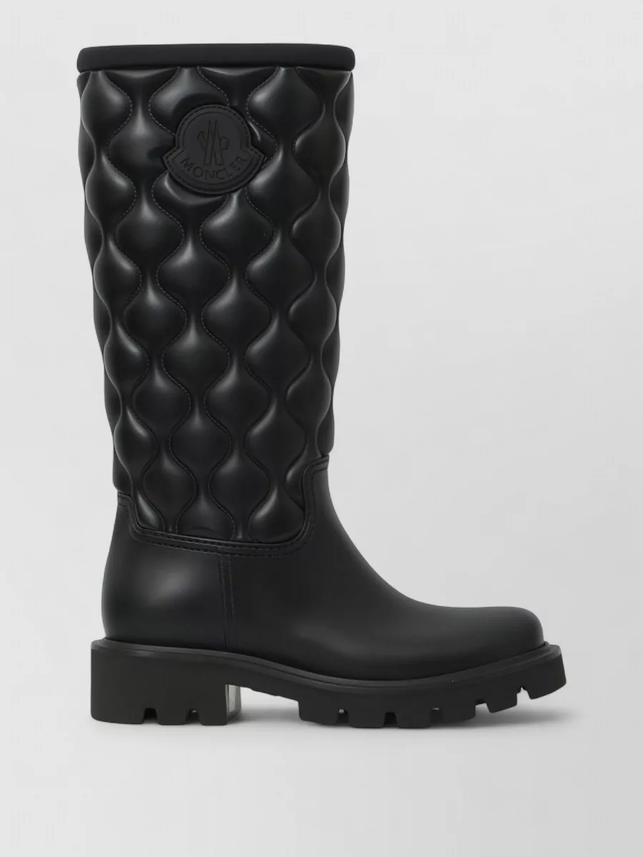 Moncler quilted knee-high rain boots