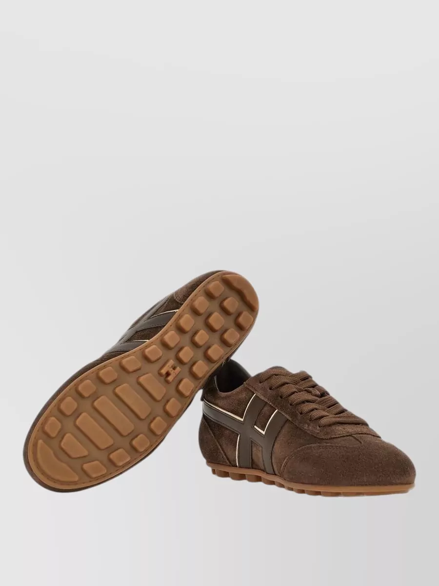 Hogan Suede Leather Lace-Up Sneakers