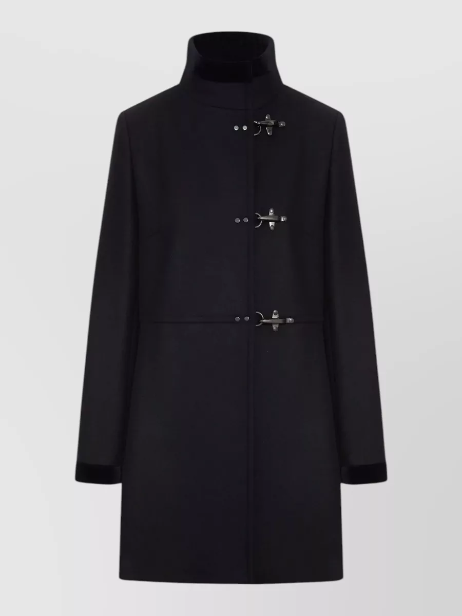 Fay cashmere wool high neck single breasted coat