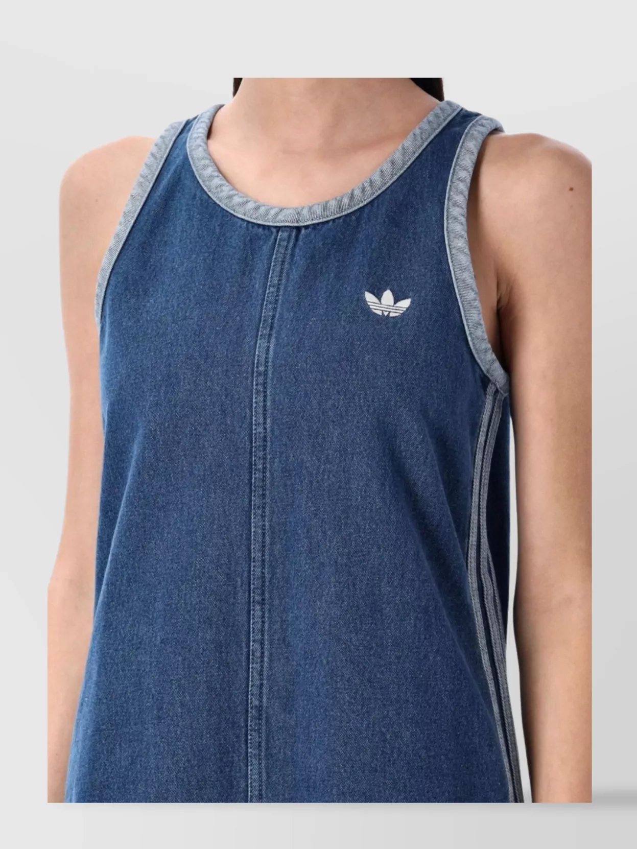 Adidas Originals Sleeveless Mini Robe En Jean