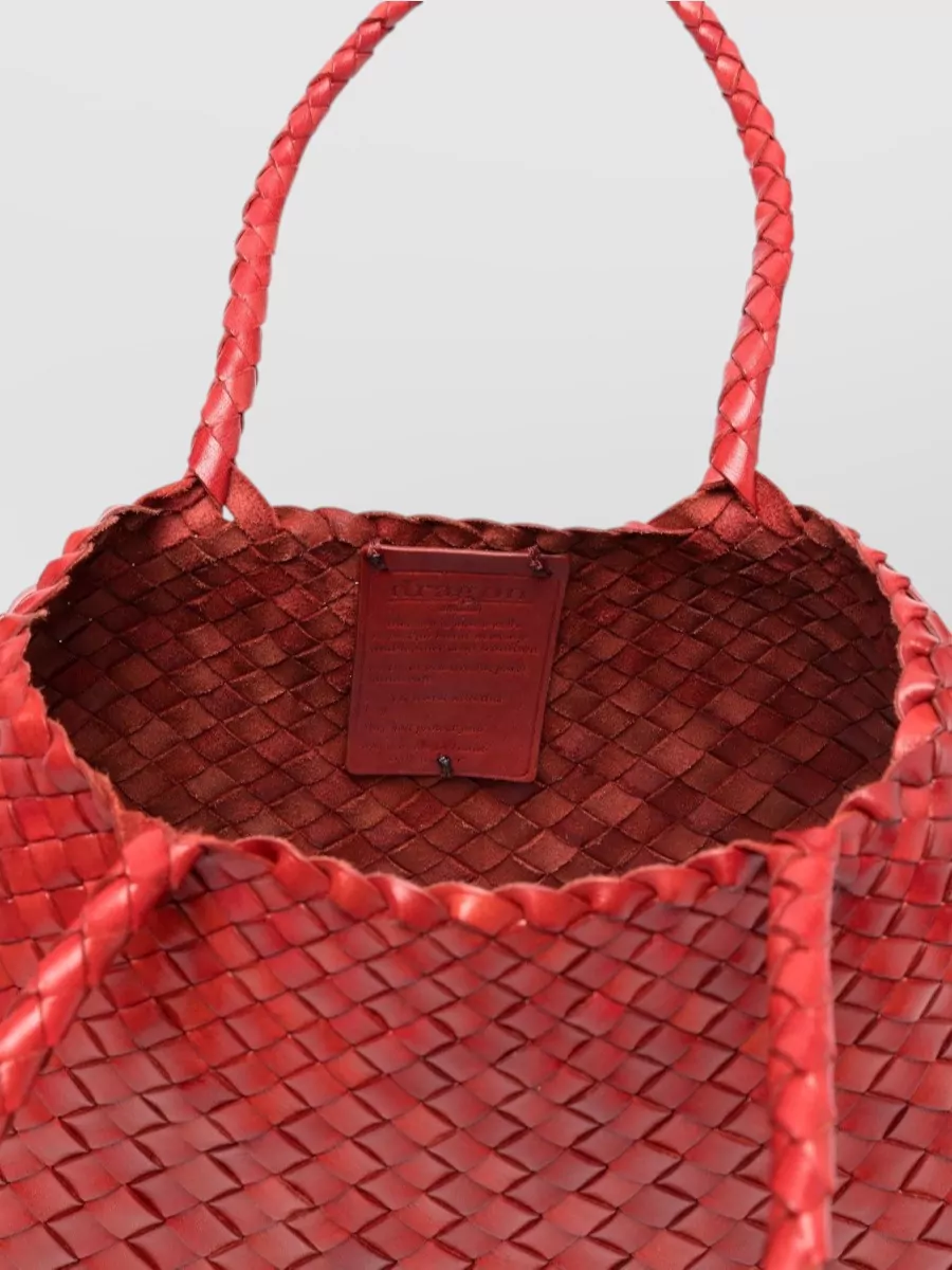 Dragon Diffusion Santa Croce Woven Leather Tote Bag